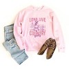 Long Live Country Girls Glitter -  Womens Graphic Sweatshirt - 2 of 4