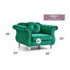Transitional Upholstered Flared Armchair with Comfortable Seating and Easy Assembly for Living Room - 2 of 4