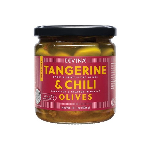 Divina Tangerine And Chili Olives - 14.1oz : Target