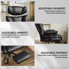 Kumasinova Ergonomic Office Chair with Footrest,Leather Gaming Chair with Adjustable Lumbar Support,Reclining Chair for Home Office,Study Room,Black - 4 of 4