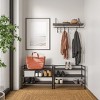 Seville Classics 3-Tier Stackable 9 Pair Espresso Resin Slat Shoe Rack Organizer (2 Pack) - 2 of 4