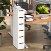 Tangkula 2PCS 6-Drawer Narrow Rolling Storage Cabinet w/ Pull Handles Built-in Wheels - 4 of 4