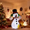 SEVOBAL Inflatable Holiday Decorations 3.5FT Christmas Inflatable Decoration Inflatable Snowman and Naughty Reindeer, Multicolored, 43.3"*25.6"*41.3" - 3 of 4