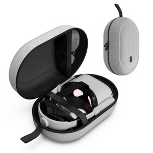 Syntech Medium Hard Carrying Case Compatible with Meta Quest 3S/Oculus Quest 3/2/Pro/Pico4 Accessories VR Headset with Elite Strap, Black - 1 of 4