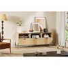 Homhougo TV Stand for 65 Inch TV, Entainment Center with Open Shelf, Media Console with 3 Drawers Brown - 2 of 4