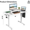 RISOKEYS 40 inch Computer Desk - Adjustable Desk with Spacious Desktop,Headphone Hook for Home Office & Office, Easy to Use - 3 of 4