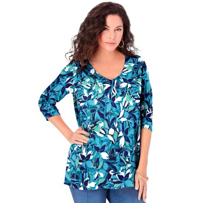 Roaman's Ultimate Long Sleeve V Neck Tee