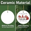 Lomsoe Gnome Christmas Ornament Ceramic 2-Side Printed, Gnome Gifts, Everything is Fine Ornament, Christmas Decorations for Trees Christmas Gift - 2 of 4