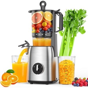 ZAFRO Juicer Machines, 5.4" Extra Wide Feed Chute Cold Press Juicer for Whole Vegetables & Fruits, High Juice Yield, Easy Clean & Install - 1 of 4