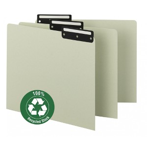 Smead Pressboard Guides, Flat Metal 1/3-Cut Tab with Insert (Blank), Letter Size, Gray/Green, 50 per Box (50534) - 1 of 1