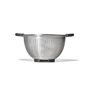 OXO 3Qt Stainless Steel Colander: Dishwasher-Safe Pasta Strainer, Light Silver, 9.6" Width, 3Qt Capacity - 1 of 4