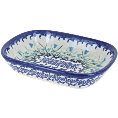 Blue Rose Polish Pottery Misty Olive Dish