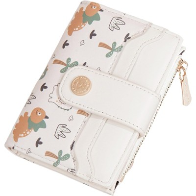 FATMOON Small Wallet for Women - RFID Blocking Bifold Ladies Purse with Zipper Coin Pocket | Animal Print Design & Portable for Travel,Daily