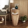 JIONJOY Farmhouse Nesting Barrel Side Table, Rustic Space Saving Storage End Table Set Fully Assembled, Natural Distressed Finish - 4 of 4