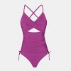 Women's Maternity Cutout Drawstring Swimsuit Tankini Set -Cupshe - 2 of 4