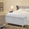 DSVIMOY Storage Ottoman Bench, Upholstered Ottoman Bench with Storage and Seating for Bedroom, Living Room, Grey, 39.3"*15.7"*19.3" - 4 of 4