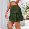 Clearlove Women's Denim Short Skirt for Spring Summer Jeans Dress Washed Fabric with Elastic Waistband for Comfortable Fit Stylish Casual - 4 of 4