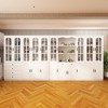 FUFU&GAGA 173.2"W Multifunctional Tempered Glass Cabinet Modular Storage Cabinet Closet Bookshelf - 4 of 4