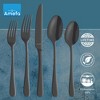 Amefa Austin 20-Piece Flatware, Set for 4 – Durable Stainless Steel Silverware with Satin Finish, Rust-Resistant Cutlery, Fork, Spoon & Knife - Black - 3 of 4