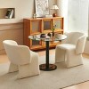 Set of 2 Teddy Upholstered Arm Chairs, Comfy Accent Side Chairs for Dining Room, Living Room, Modern Single Sofa Chair Set-Maison Boucle - 2 of 4