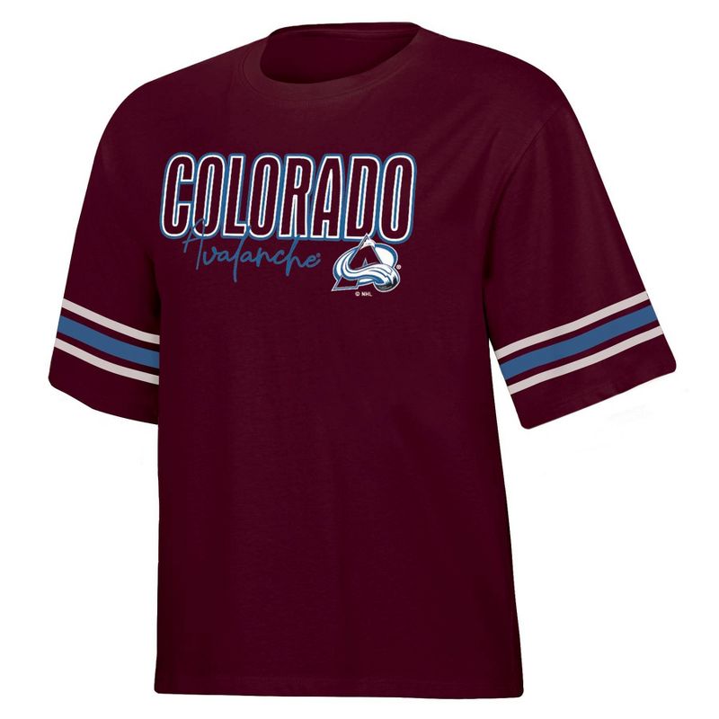 NHL Colorado Avalanche Women&#39;s Relaxed Fit Fashion T-Shirt, 1 of 4