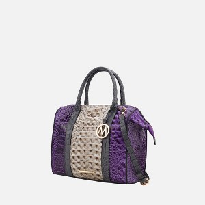 MKF Collection Ember Faux Crocodile-Embossed Women’s Satchel by Mia K - 1 of 4