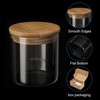 Unique Bargains Kitchen Food Storage Glass Jar with Airtight Bamboo Lid 2 Pcs - 4 of 4