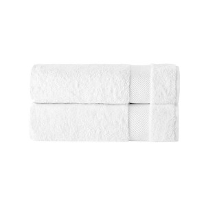 Depera Home 2pc Kansas Turkish Cotton Bath Sheets Set White - 1 of 2