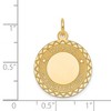 Black Bow Jewelry 14k Yellow Gold Happy Graduation Day Circle Charm or Pendant, 20mm - 4 of 4