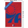 Trends International NBA Philadelphia 76ers - Logo 25 Framed Wall Poster Prints - 3 of 4
