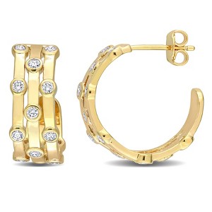EVERLY JEWELRYR | 18K Yellow Gold Plated Silver 7/8 CT Lab Grown Diamond TW Fashion Post Earrings - 1 of 4