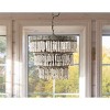 3-Tier Round Metal Chandelier with 3 Lights and Hanging Wood Beads Cream - Storied Home - image 4 of 4