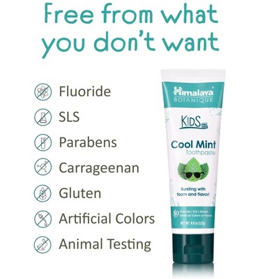 Himalaya Botanique Kids Toothpaste, Cool Mint Flavor 4 Oz : Target