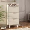 TIRAMISUBEST Modern Arc Design Shoe Cabinet With 3 Drawers,Shoe Storage Cabinet for Entryway - 2 of 4