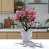 Unique Bargains Artificial Plants Coin Chrysanthemum with Round Pot Plastic 3.15"x3.15"x9.45" 1 Pc - 2 of 4