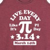 Women's - Instant Message - Live Every Day Like Pi Day Graphic Racerback Tank - 2 of 4