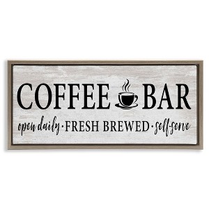 Stupell Industries Coffee Bar Cafe Rustic Sign, 25" x 11" - 1 of 4