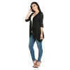 24seven Comfort Apparel Women's Elbow Length Sleeve Cardigan - 2 of 4