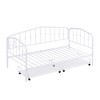HomeRoots White Metal Twin Bed Frame With Drawers - 4 of 4