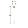 Possini Euro Design Possini Euro Eclipse 4 3/4"W Gold and Glass LED Mini Pendant Set of 3 - 4 of 4