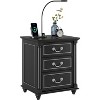 Vlsrka Farmhouse Nightstand with Hidden Compartment, 3 Drawers, LED Light, Motion Sensor & Charging Station - 3 of 4