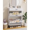Shoe Storage Cabinet with Dual Flip Drawers, Space-Saving Shoe Organizer for Entryway, Hallway, or Mudroom, Hidden Shoe Rack Cupboard - 3 of 4