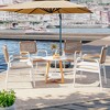 Patio Wicker Chairs Set of 2, Balcony Rattan Chairs with Metal Frame & Square Pattern Design for Outdoor, Lawn, Deck, Porch, Balcony - 2 of 4