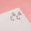 Girls' Tiny CZ Hugger Screw Back Sterling Silver Earrings - In Season Jewelry - 4 of 4