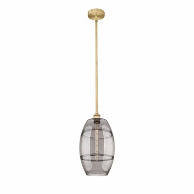 Vaz - 1 Light Stem Hung Mini Pendant In Industrial Style-18 Inches Tall and 10 Inches Wide