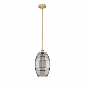 Vaz - 1 Light Stem Hung Mini Pendant In Industrial Style-18 Inches Tall and 10 Inches Wide - 1 of 1