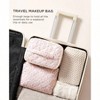 Large Quilted Cotton Cosmetic Bag Set (2Pcs) – Women Girls Travel Makeup Pouch - 4 of 4