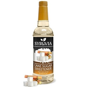Syruvia Cane Sugar Sweetener Syrup - 25.4 fl oz. Premium Flavoring Syrup For Coffee - 1 of 4
