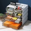 YIYIBYUS Desk Organizer With 6 Drawers, Plastic Office Table Organizer Box - 2 of 4