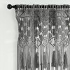 1pc 40"x84" Light Filtering Boho Macrame Tassel Curtain Panel Gray - Lush Décor - 2 of 4
